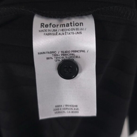 NWT Reformation Women's MEDIUM Lani Knit Maxi Dress Black USA MADE Button Front - Picture 12 of 12